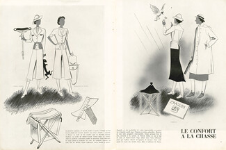 Hermès (Gloves, Canne, siège, cartouchière), Motsch, Burberrys, Léda, Madeleine De Rauch, Marcel Dhorme 1937 Raymond De Lavererie