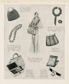 Patou, Hermès, Dobbs, Saks Fifth Avenue, Chanel 1930 Fashion Goods, Hangbag, Luggage, Jewels