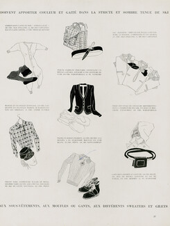 Tunmer, Schiaparelli, Henry A La Pensée, Hermès, Lola Prusac, Old England 1936 Fashion Goods, Bag, Blouse, Belt