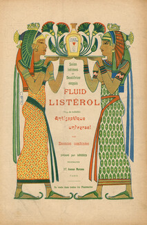 Fluid Listerol 1904 "Eau de Toilette" Egyptiennes Costume, Auguste Roubille