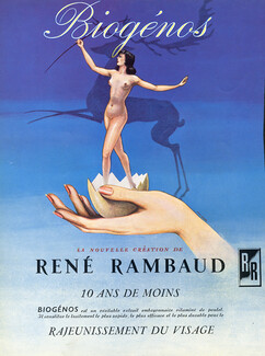 René Rambaud (Cosmetics) 1951 Nude, Surrealism M. Duché