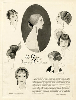 Auguste Bonaz (Combs) 1922 Hairstyle, Marcel Fromenti, Art Deco Style