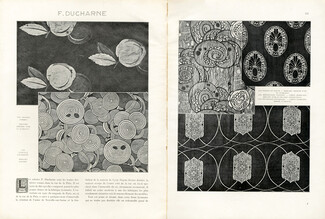 F. Ducharne 1923 Michel Dubost, Textile Design, 3 pages Article, 3 pages