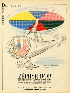 Dechelette Despierres (Fabric) 1957 Zephyr Bob, Bob & Boblaine