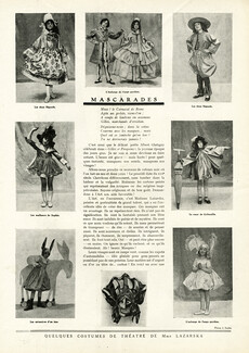 Mascarades, 1926 - Costumes de Théâtre de Mme Lazarska, Mask, Doll, Text by S. W. G., 2 pages