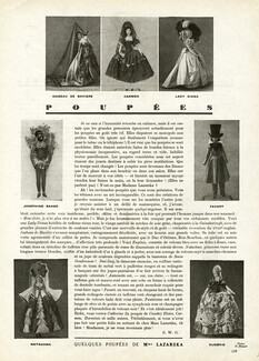 Stefania Lazarska's A.A.P. fetishes/yarn dolls 1927 Theatre Costume, Boudoir Dolls, Josephine Baker, Lady Diana, Natachwa, Carmen