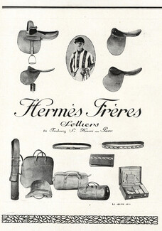Hermès (Misc.) 1924 luggage, saddle, Jockey