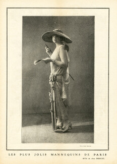 Doucet 1923 "The Most Beautiful Mannequins of Paris" Rita Fashion Model, Photo Henri Manuel