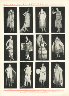 Lucile, Louiseboulanger, Lina Mouton, Cros, Sandra, Paquin, Philippe et Gaston 1925 "Au Bal de la Couture", Fashion Show