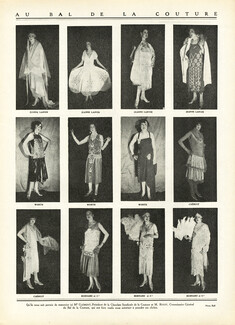 Jeanne Lanvin, Worth, Chéruit, Bernard & Cie 1925 "Au Bal de la Couture"