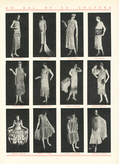 Nicole Groult, Lucien Lelong, Blanche Lebouvier, Martial et Armand 1925 "Au Bal de la Couture" Premet, Redfern, Drecoll, Paquin, Jeanne Lanvin