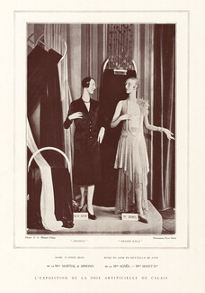 Pierre Imans (Wax Mannequins) 1929 Martial et Armand, Maison Agnès - Madame Havet, Dentelles De Calais, Evening Gown