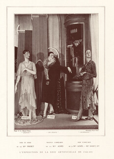 Pierre Imans (Wax Mannequins) 1929 Premet, Maison Agnès - Madame Havet, Dinner Gown, Dentelles De Calais