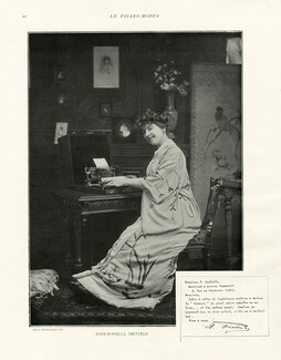 Hammond (Typewriters) 1905 Melle Dieterle, Autograph, Photo Mathieu-Deroche