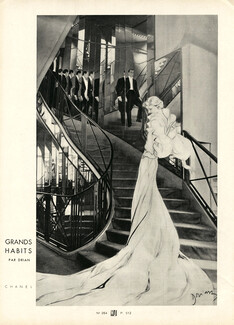 Chanel 1933 Etienne Drian, The famous faceted mirrored spiral staircase
