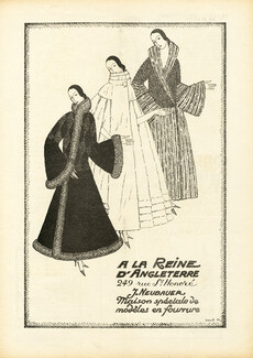 A La Reine d'Angleterre J. Neubauer 1923 Fur Coat, Paul (Designer)