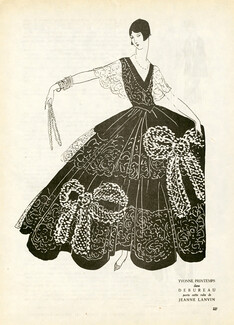 Jeanne Lanvin 1927 Evening Gown, Yvonne Printemps "Debureau", Theatre Costume