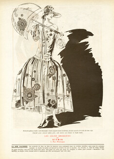 Kitmir 1926 Robe Brodée de Feurs en Laine, Modern Wool Flowers, Umbrella