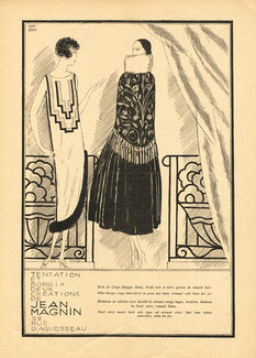 Jean Magnin 1924 Velvet Coat, Evening Gown, Saint-Romain