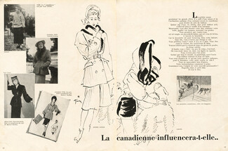 Jeanne Lanvin & Hermès 1945 "La Canadienne" René Gruau