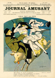 Albert Jarach 1912 "Lulu fait la Fête" Merry-Go-Round, Pig