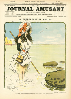 Henry Gerbault 1907 "La Chercheuse de Moules", The Mold Finder, Fishing