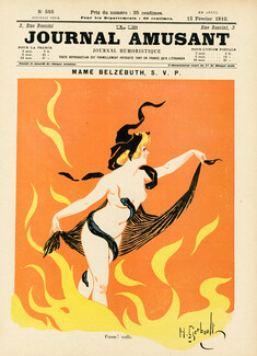 Henry Gerbault 1910 Mame Belzébuth, Nude, Snake
