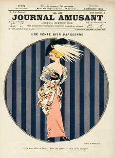 Portalez 1912 Elegant Parisienne, Fashion Illustration
