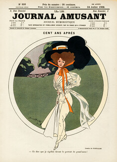 Portalez 1909 Elegant Parisienne, Fashion Illustration
