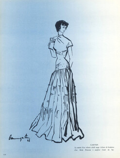 Carven 1948 Raymond Baumgartner, evening gown