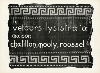 Chatillon Mouly Roussel 1925 "Lysistrata", Geo Dorival