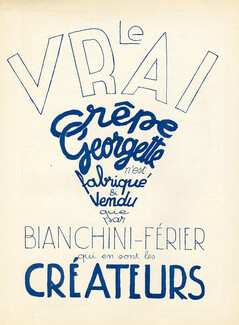 Bianchini Férier 1927 Crêpe Georgette, Raoul Dufy