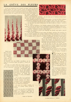 La Grêve des Fleurs, 1925 - Ducharne Crêpes imprimés, Texte par Pierre de Trévières