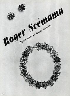 Roger Scémama 1954 Necklace, Earrings