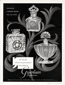 Guerlain (Perfumes) 1955 Shalimar, L'heure Bleue, Vol De Nuit