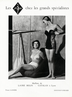 Laure Belin (Swimwear) 1950 Simonnot Godard, Lasmer (Fabric)