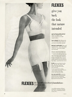 Flexees (Lingerie) 1958 Brassiere, Garter Belts