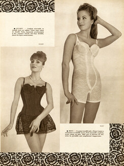 Lejaby, Rosy, Getien, Gaines B.C.D. 1962 Combinés, Panty, Bustier