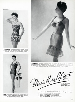 Marie-Rose Lebigot 1958 Combiné, Swimwear, Racine, Simonnot-Godard, Photo M. Deval
