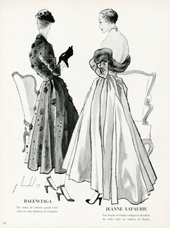 Balenciaga & Jeanne Lafaurie 1949 Backless Evening Gown, Pierre Louchel