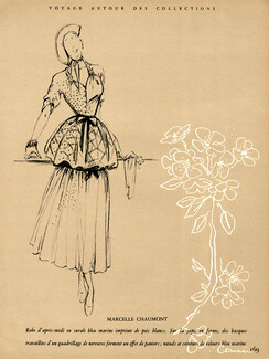 Marcelle Chaumont 1948 Fashion Illustration
