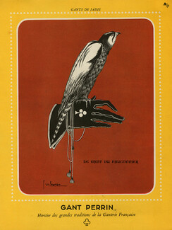 Perrin (Gloves) 1943 "Le Gant du Fauconnier" Georges Lepape