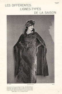 Madeleine Vionnet 1933 Dress-Coat, Velvet Béret, Photo Boris Lipnitzki