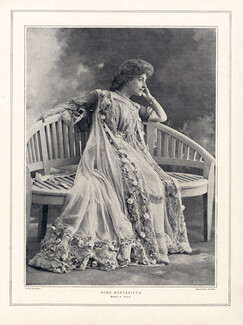 Doucet 1901 Robe d'Intérieur, Housecoat, Photo Reutlinger (Studio)