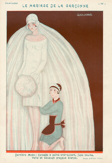 Yvon Vidal 1927 Le Mariage de la Garçonne, Wedding Dress, Fitting