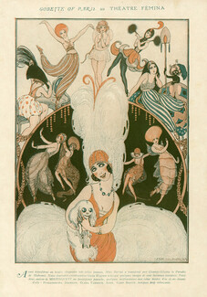 Gerda Wegener 1917 "Gobette of Paris" Mistinguett, Mrs Rasimi Music hall Champs Elysées, Oriental Costumes