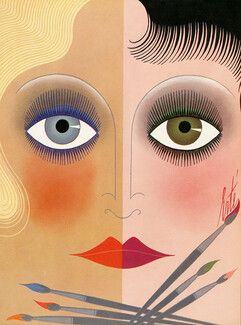 Erté 1968 "The Janus Face of Spring by Erté", Make Up