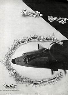 Cartier 1958 Necklace, Earrings, Air France
