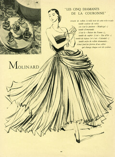 Molinard (Perfumes) 1949 Madrigal, Baiser du Faune, Iles d'Or, Calendal, André Delfau