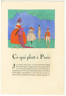 Ce qui plaît à Paris, 1920 - Robert Polack La Guirlande, Horse Racing, Text by Francis de Miomandre, 8 pages